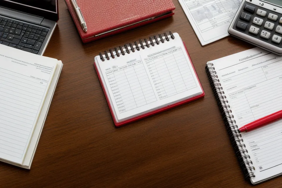 Un exemplaire imprimé de business plan avec des corrections au stylo rouge sur un bureau.