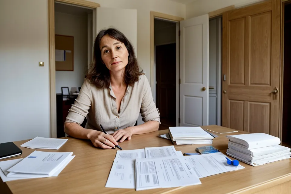 Micro-entrepreneur débutante soulagée après avoir finalisé sa création d'entreprise