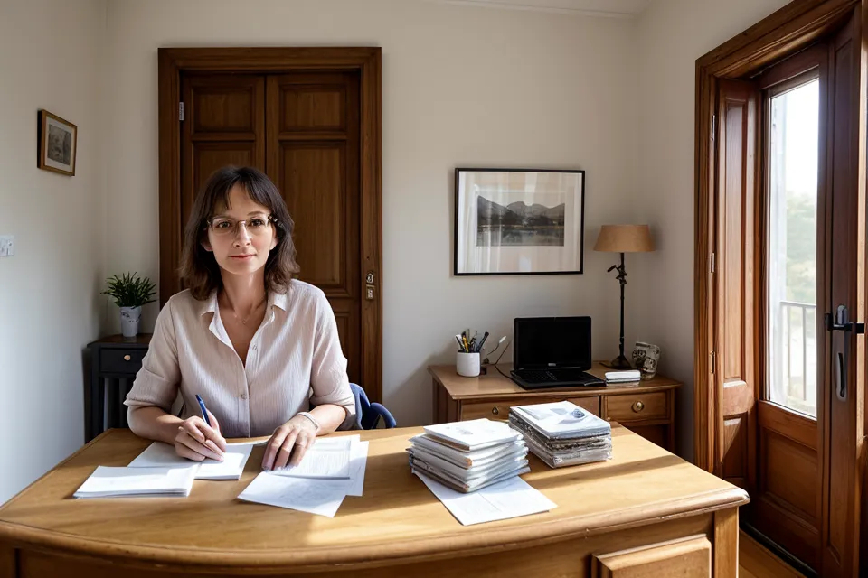 Mains d'une micro-entrepreneuse qui met à jour sa gestion de stock sur ordinateur