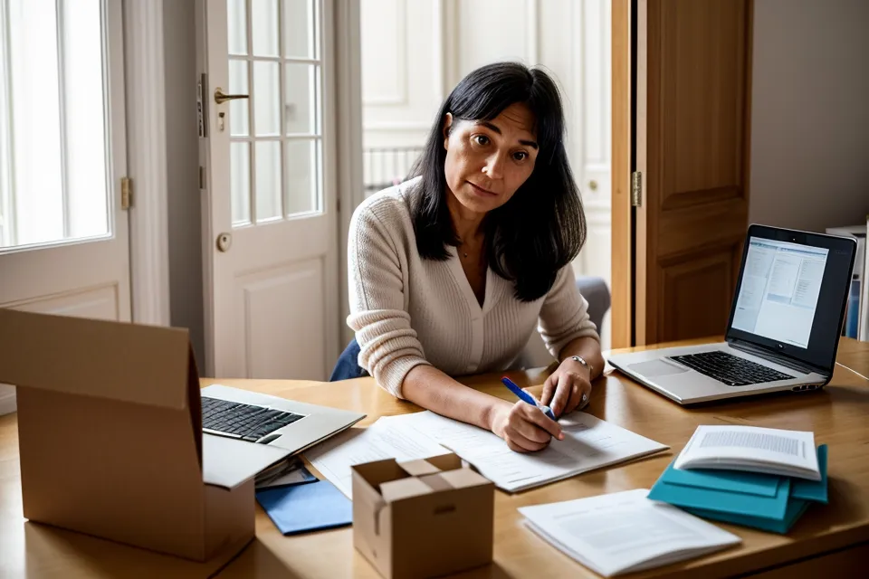 Étagères de stock organisées pour une petite activité de vente en ligne
