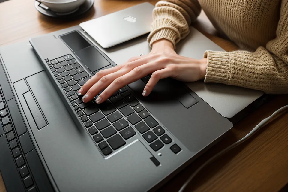 Mains d'une entrepreneuse travaillant sur son prévisionnel financier