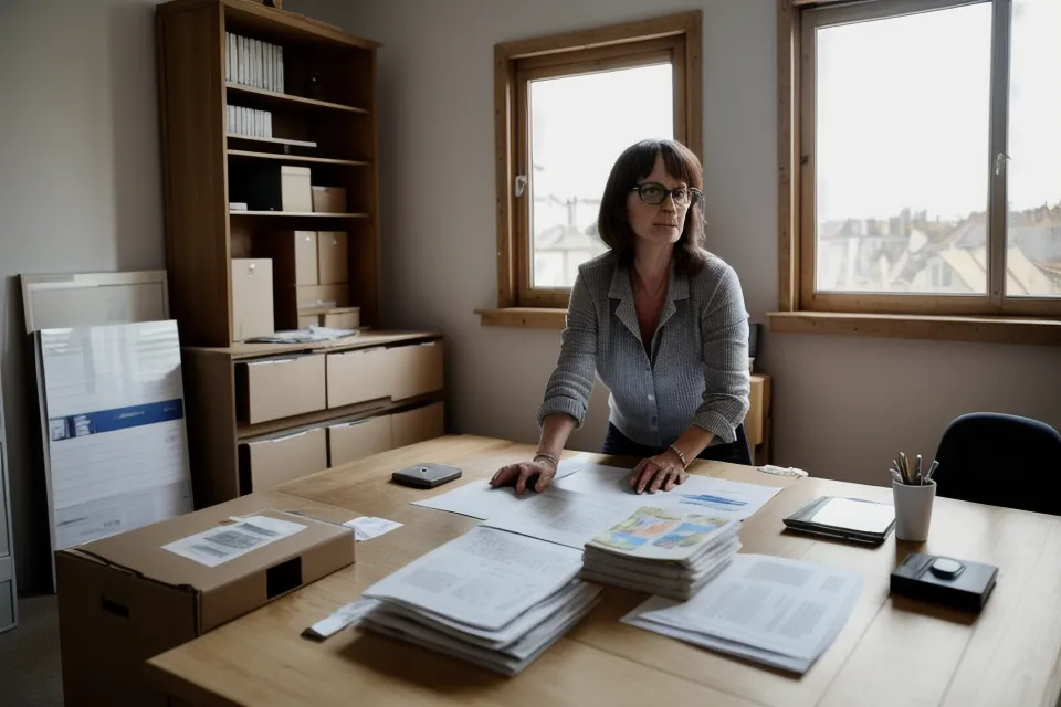 Bureau et documents organisés pour la création d'une micro-entreprise sans diplôme