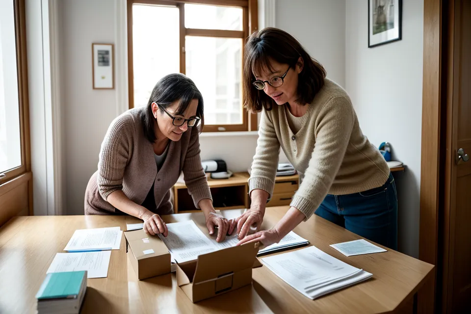 Table de travail avec calculatrice et documents administratifs pour suivre les seuils d'une micro-entreprise à Angers